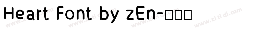 Heart Font by zEn字体转换